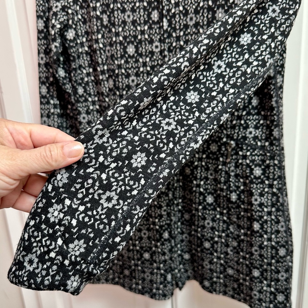 Ibex Juliette Zip Tunic Jacket 100% Merino Wool Black & White Size XS-- travel ! - Picture 9 of 16